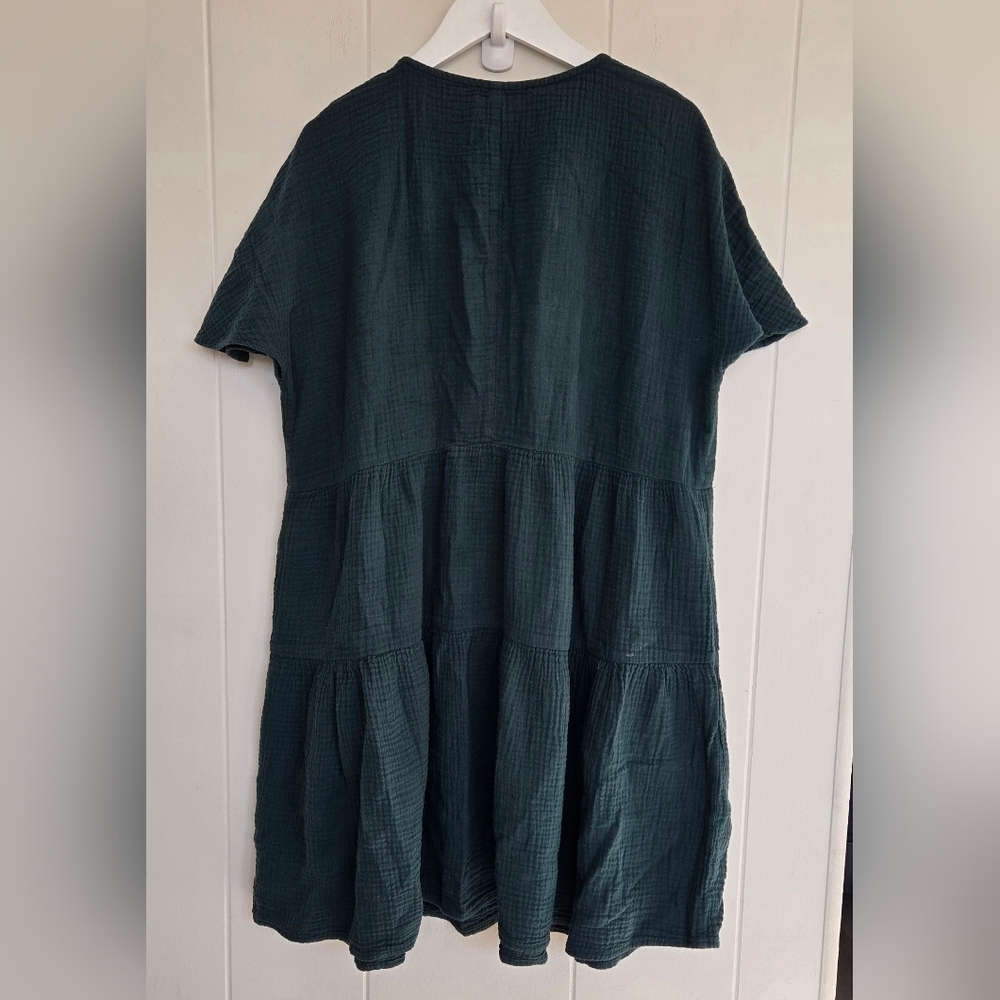 Madewell Lightspun Popover Tiered Mini Dress Size M - Picture 10 of 14